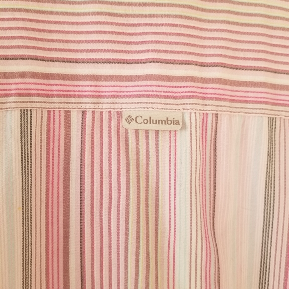 Columbia vertex pink stripe button front shirt - Picture 5 of 7